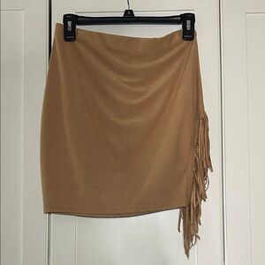 Windsor Tan Fringe Skirt